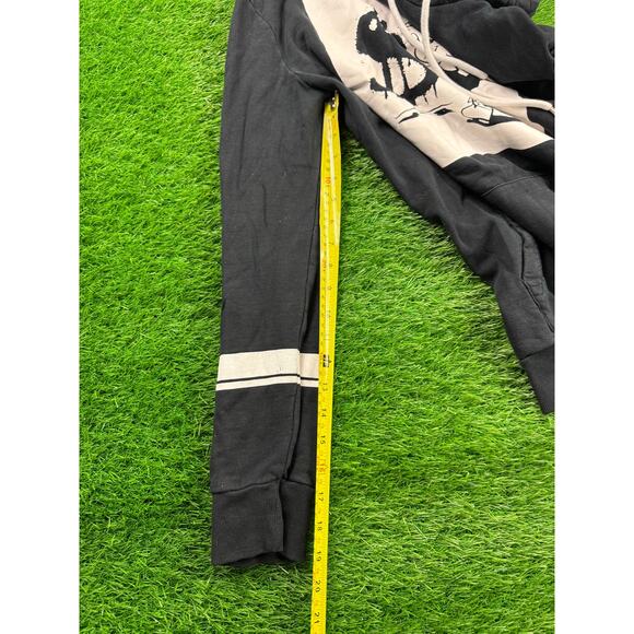 Forever 21 Alec Monopoly Richie Hoodie Mens L Black Graphic Pullover Streetwear - Picture 6 of 10